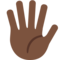 Raised Hand With Fingers Splayed - Black emoji on Twitter